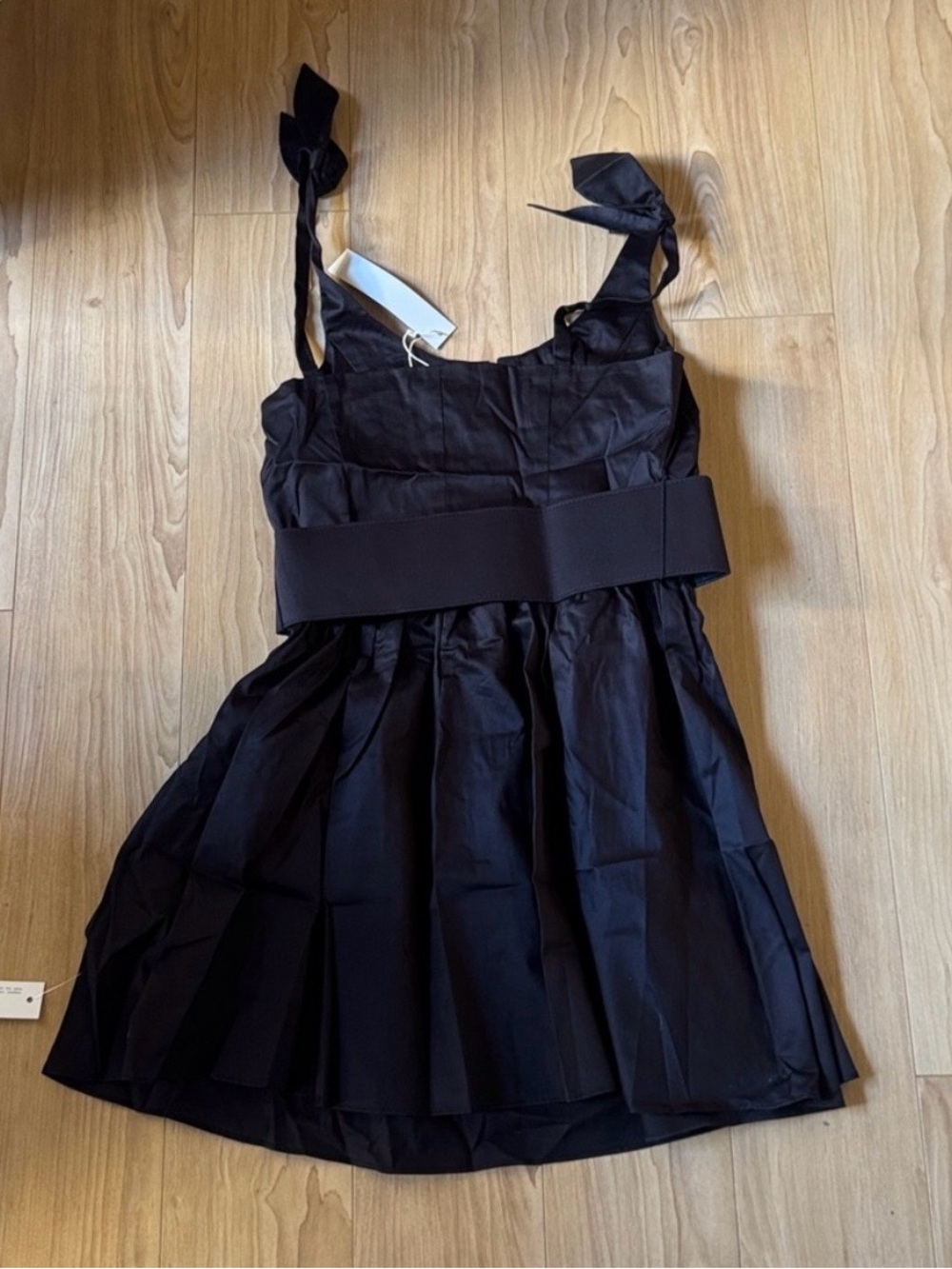 For Love & Lemons Black Mini Dress with Wide Belt - Picture 6 of 6